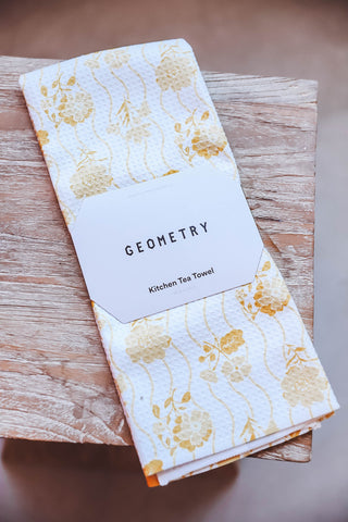 Spring Wave Tea Towel-Geometry