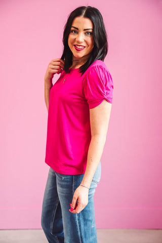 Melanie Top-Hot Pink