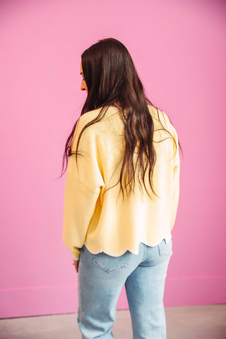 Remi Sweater-Yellow/Off White