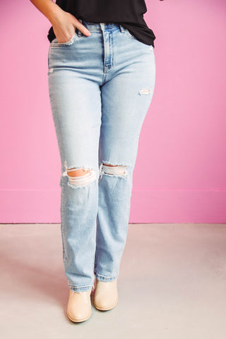 Frankie High Rise Straight Leg Denim