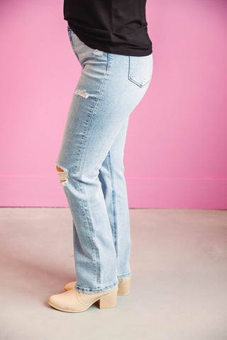 Frankie High Rise Straight Leg Denim