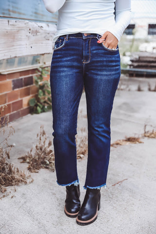 Kourtney High Rise Straight Leg Denim