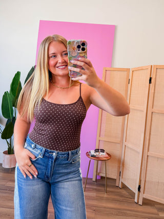 Polka Dot Cami-French Roast