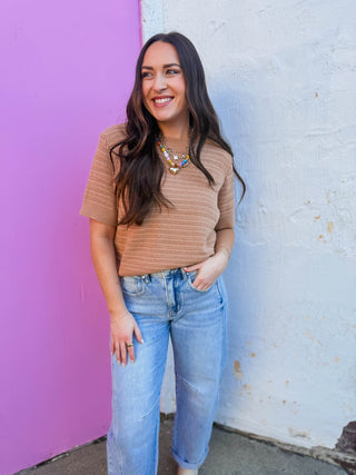 Marci Knit Top-Mocha
