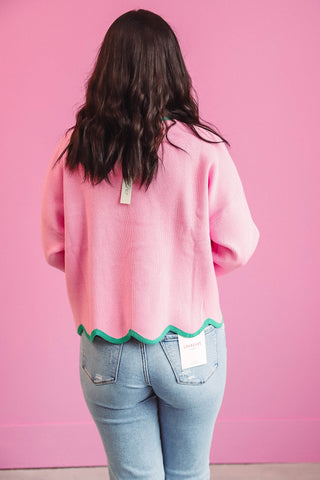 Remi Sweater-Pink/Green