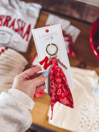Nebraska Cornhuskers Logo Bandana Bag Charm