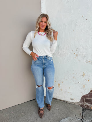 Karson Knit Top-Off White