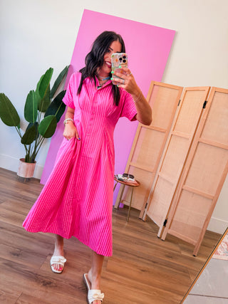 Pretty In Pink Midi Dress