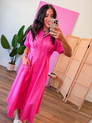 Pretty In Pink Midi Dress