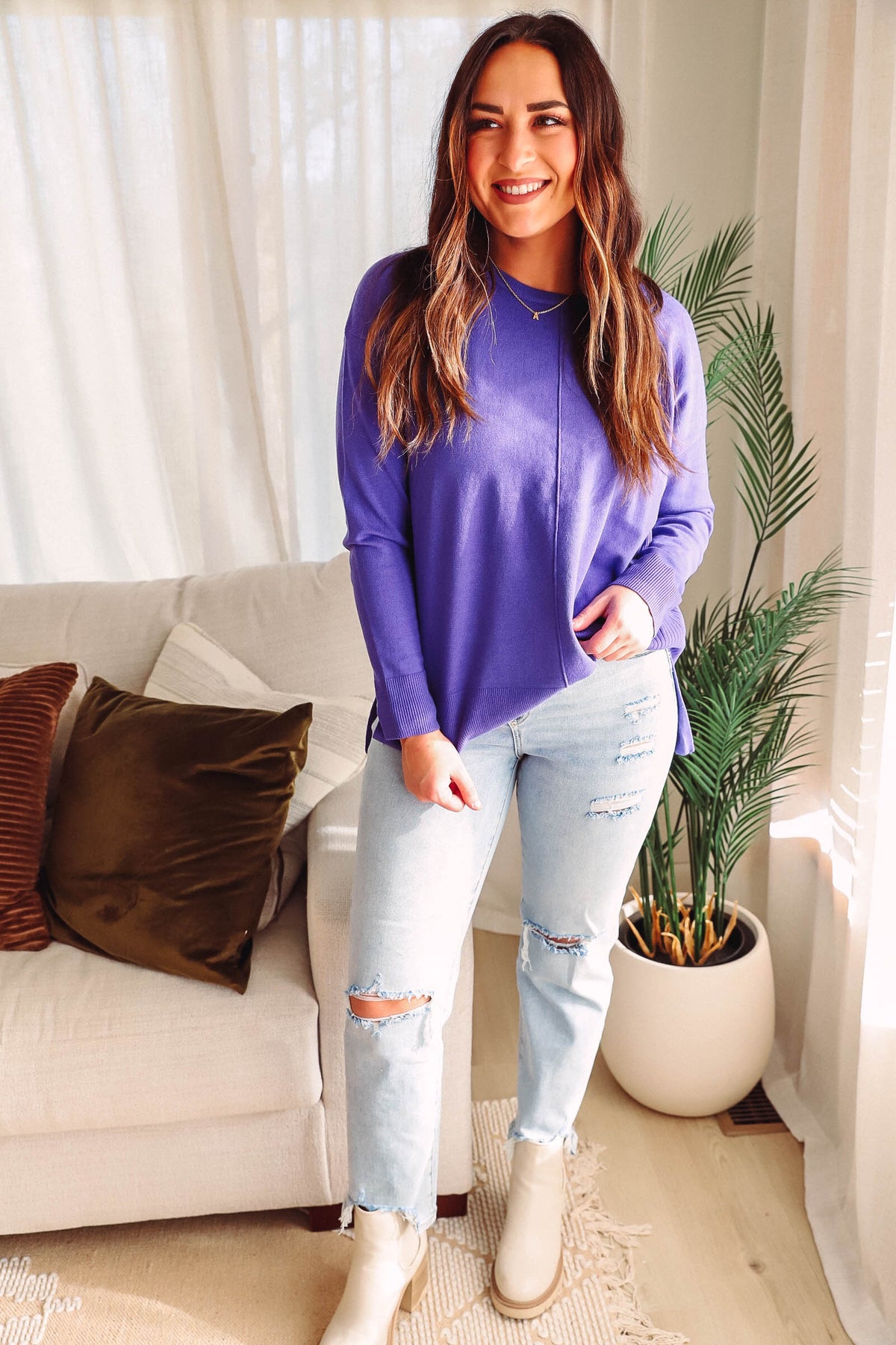 Hailey Sweater-Purple