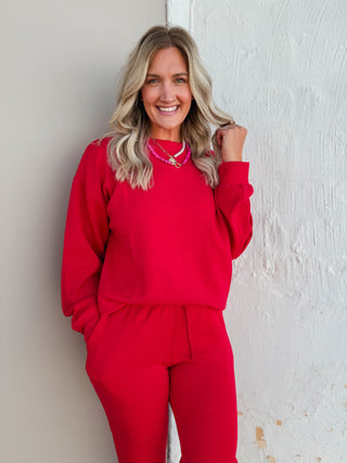 Logan Pullover-Red