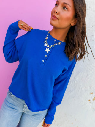 Erica Henley Sweater-Coastal