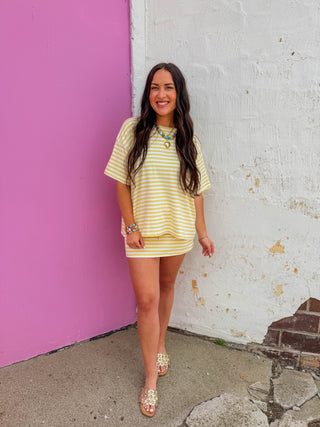 Summer Muse Striped Tee-Butter