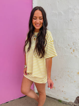 Summer Muse Striped Tee-Butter