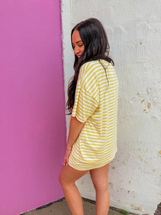 Summer Muse Striped Skort-Butter