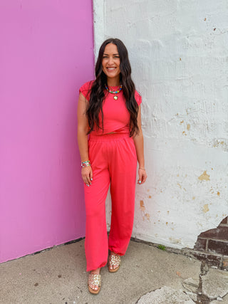 Comfort Club Set-Flamingo Pink
