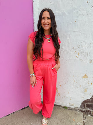 Comfort Club Set-Flamingo Pink