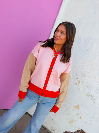 Mari Color Block Cardigan