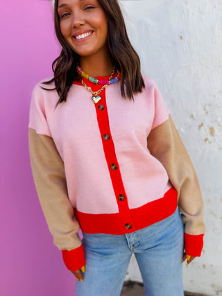 Mari Color Block Cardigan