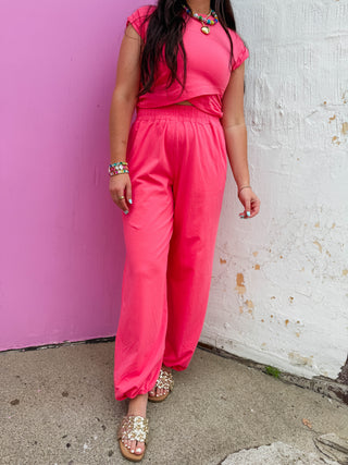 Comfort Club Set-Flamingo Pink