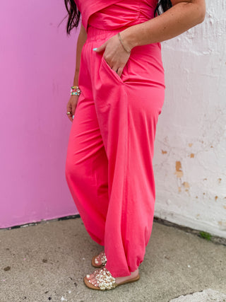 Comfort Club Set-Flamingo Pink