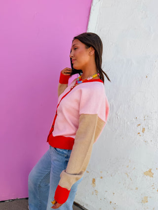 Mari Color Block Cardigan