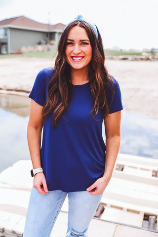 Kinley Basic Tee-Navy