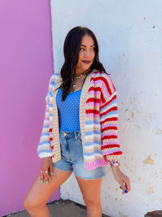Hattie Striped Cardigan