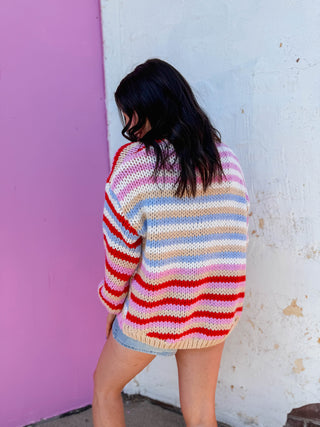 Hattie Striped Cardigan