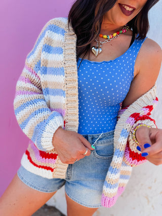Hattie Striped Cardigan