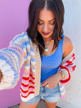 Hattie Striped Cardigan