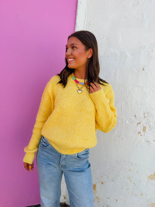 Makayla Sweater-Lemon