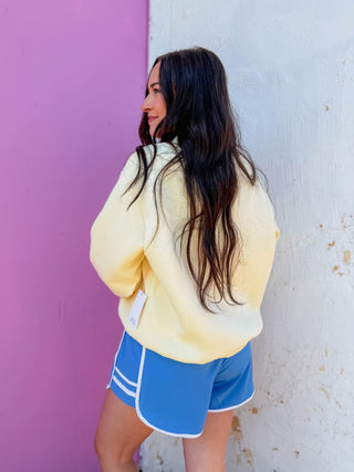 Nelly Mock Neck Sweatshirt-Yellow
