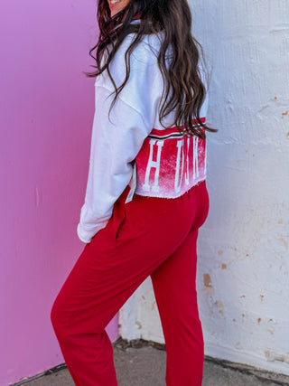 Nebraska Conway Cropped Pullover