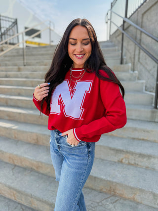 Nebraska Wicks Woven Sweater
