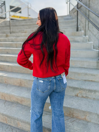 Nebraska Wicks Woven Sweater