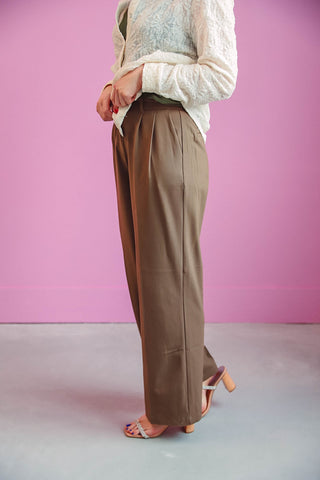 Lexa Trousers-Dark Brown