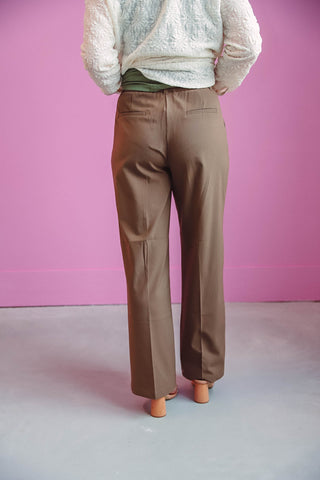 Lexa Trousers-Dark Brown