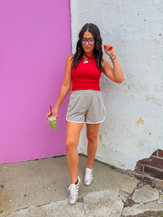Everyday Move Active Shorts-Stone Taupe
