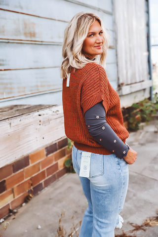 Keely Sweater Top-Rust