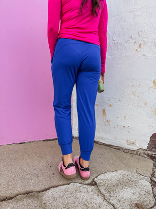 On The Go Joggers-Royal