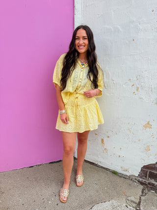 Grace Lace Top-Lemon