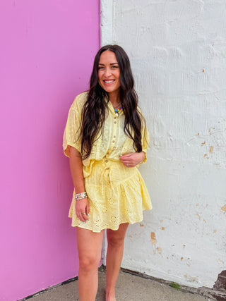Grace Lace Top-Lemon