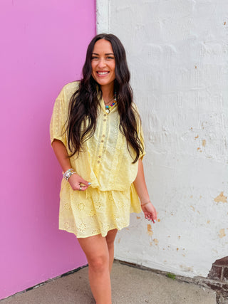 Grace Lace Top-Lemon