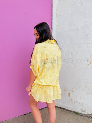 Grace Lace Top-Lemon