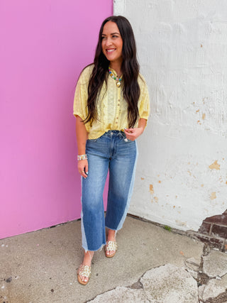 Grace Lace Top-Lemon