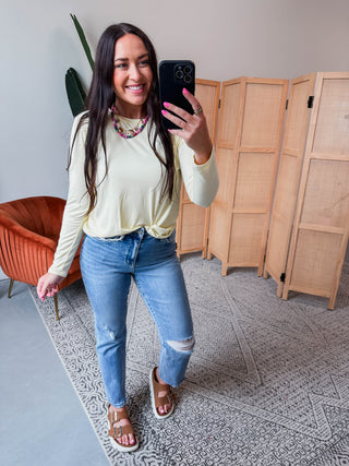 Karter Long Sleeve Top-Banana