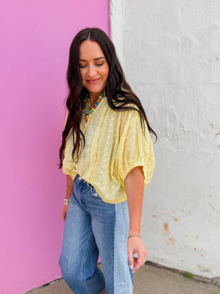 Grace Lace Top-Lemon