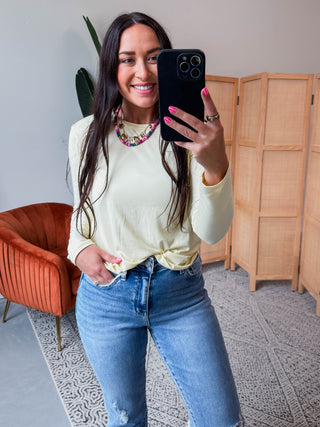 Karter Long Sleeve Top-Banana