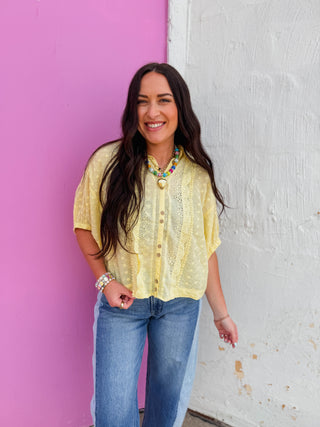 Grace Lace Top-Lemon